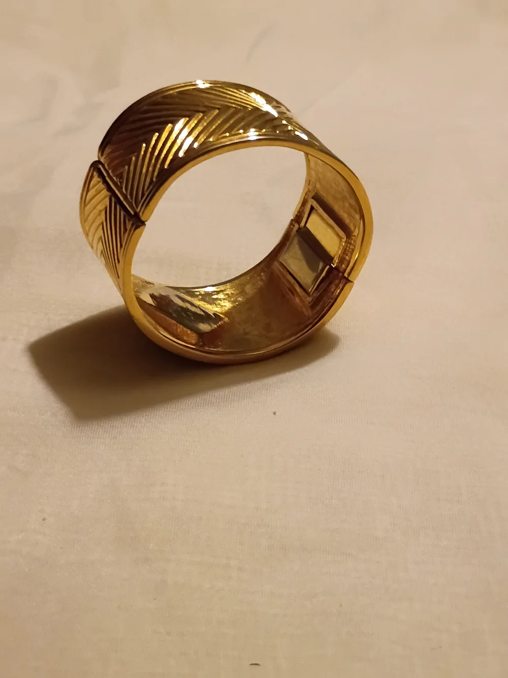 Gold-Tone Geometric Hinge Bangle Bracelet - Women Jewelry